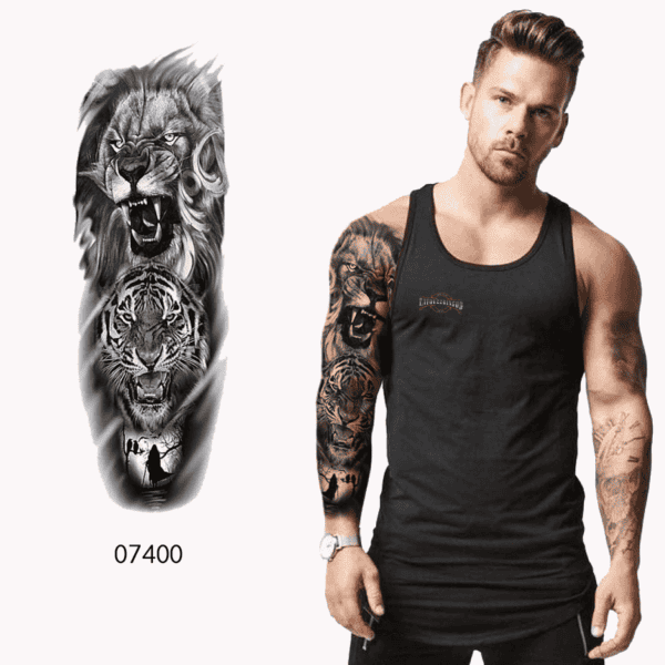 Ajutine-tattoo-lõvi-ja-tiiger-07400