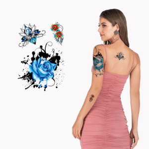 Ajutine-tattoo-sinine-roos-lilled-24200